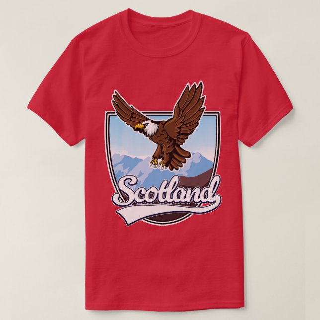 Scotland Eagle landscape vector T-Shirt (Design Front)