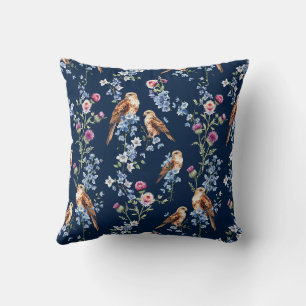 Scotland Eagle Thistle Bluebell Floral Pattern Cushion