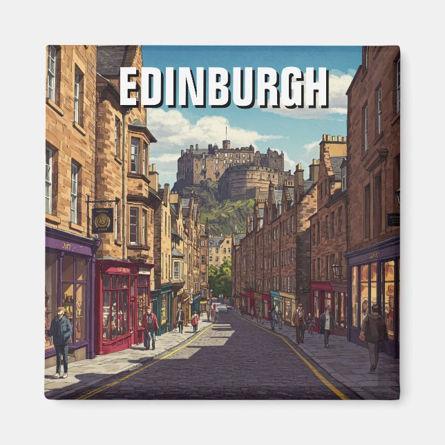Scotland Edinburgh Castle Travel Magnet (Front)