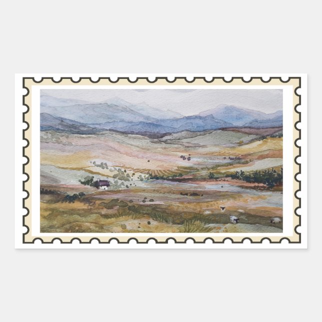 Scotland Fake stamp  Rectangular Sticker (Front)