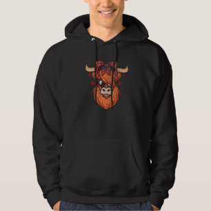 Scotland Farm Scotsman Farmer Scottish Cow Hearts Hoodie