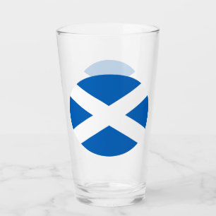 SCOTLAND FLAG BLUE WHITE CROSS GLASS