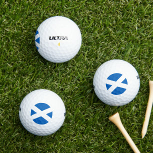 SCOTLAND FLAG BLUE WHITE CROSS GOLF BALLS
