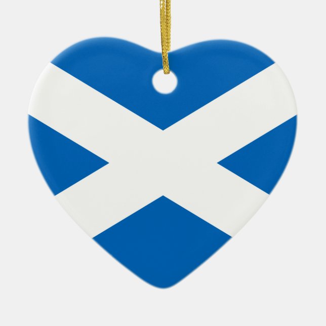 Scotland Flag Ceramic Tree Decoration (Front)