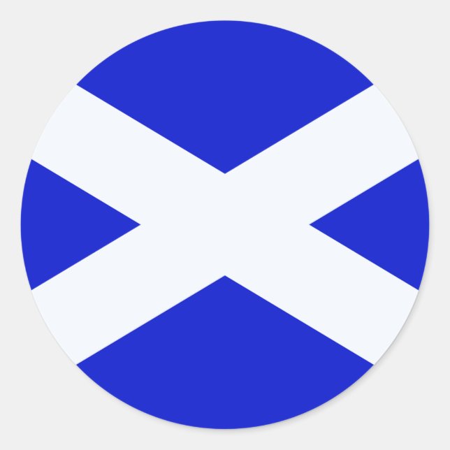 Scotland flag classic round sticker (Front)