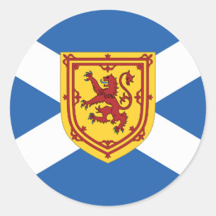 Scotland Flag Coat of arms Classic Round Sticker