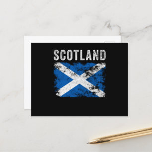 Scotland Flag Distressed - Scottish Flag Postcard