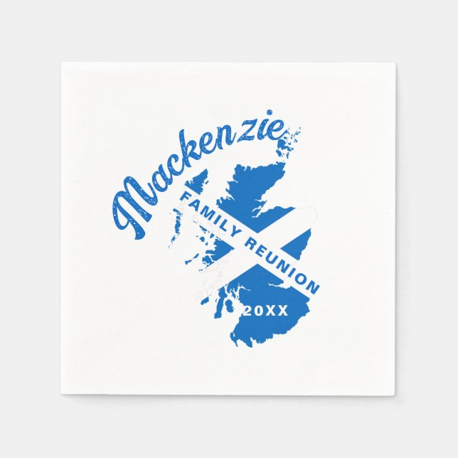 Scotland Flag Family Reunion  Napkin (Front)