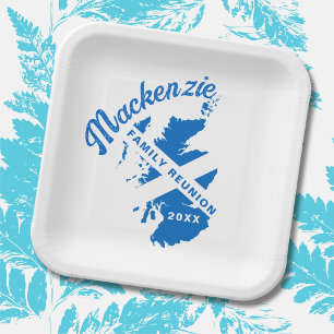Scotland Flag Family Reunion  Paper Plate