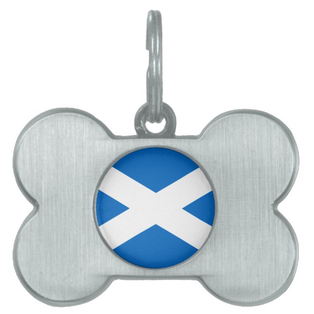 Scotland Flag Freedom Pet Tag (Front)