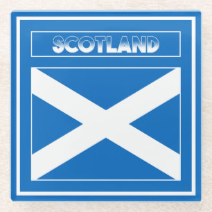 Scotland Flag Glass Coaster