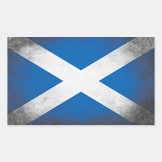 Scotland Flag Grunge Rectangular Sticker