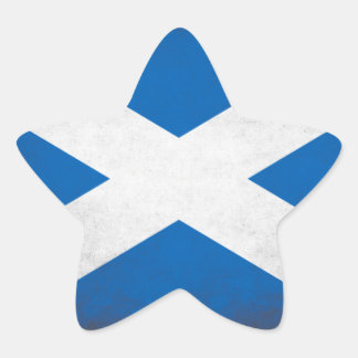 Scotland Flag Grunge Star Sticker