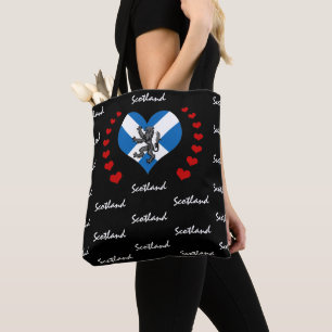 Scotland Flag & Heart Scottish Flag fashion /Lion Tote Bag