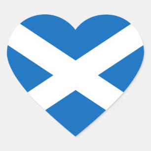 Scotland Flag Heart Sticker