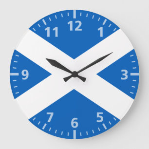Scotland Flag Large Clock