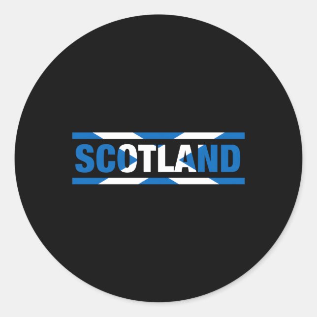 Scotland Flag Lettering It Is In My Dna Scots Classic Round Sticker (Front)