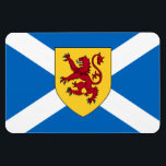 Scotland Flag Magnet - Cross & Lion<br><div class="desc">The lion from the Royal Banner of Scotland surmounted on a Cross of Saint Andrew.</div>