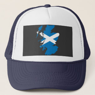 Scotland flag map trucker hat