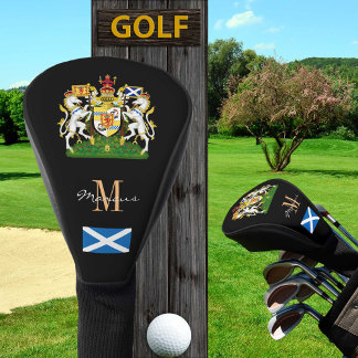 Scotland & Flag Monogrammed Golf Clubs Covers