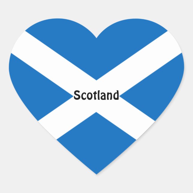 Scotland - Flag of Scotland Heart Sticker (Front)