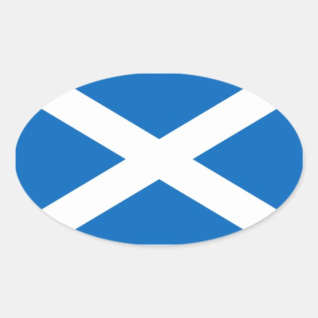 Scotland Flag Oval Sticker (Front)