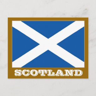 Scotland flag postcard