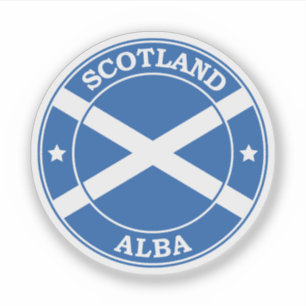 Scotland Flag Round Circle Emblem