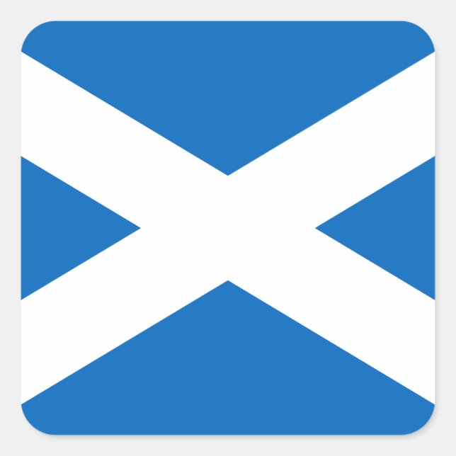 Scotland Flag Saltire Square Sticker (Front)