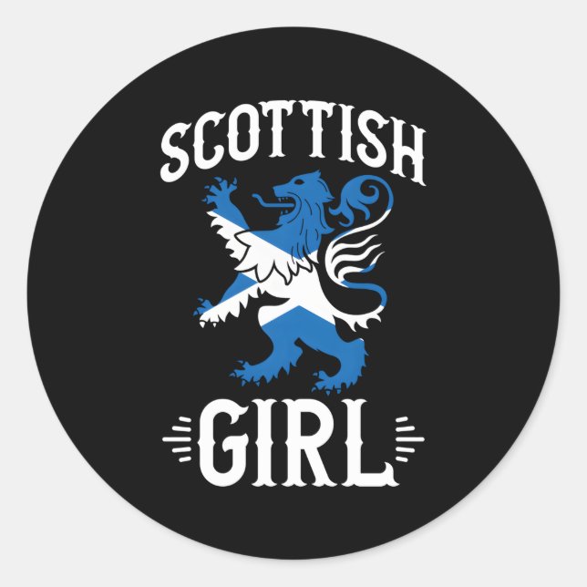 Scotland Flag Scotland Scottish Classic Round Sticker (Front)