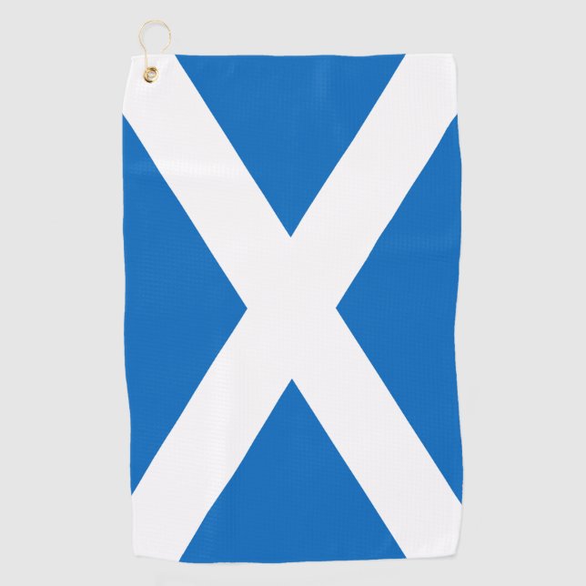 Scotland Flag Scottish Patriotic Golf Towel (Front)
