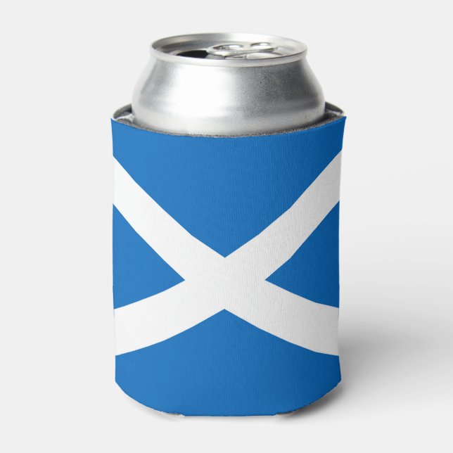 Scotland flag Scottish Saltire Can Cooler (Can Front)