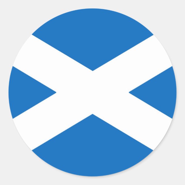 Scotland flag Scottish Saltire Classic Round Sticker (Front)
