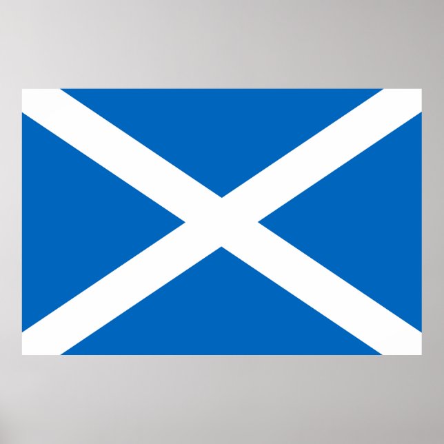 Scotland flag Scottish Saltire Poster (Front)
