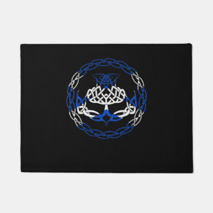 Scotland Flag Scottish Thistle Doormat