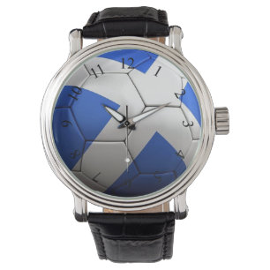 Scotland flag soccer ball watch