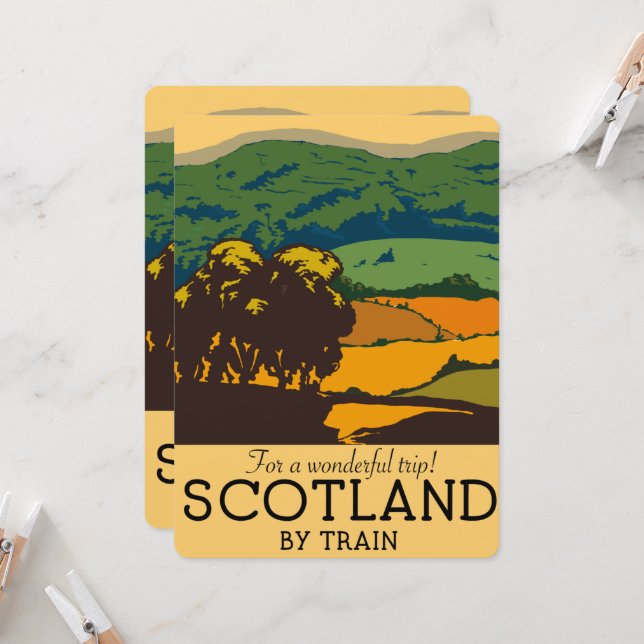 Scotland "For a Wonderful trip!" (Front/Back In Situ)
