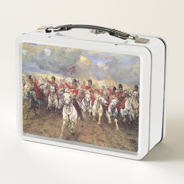 Scotland For Ever (Cavalry Officers) (Military) Metal Lunch Box (Back)