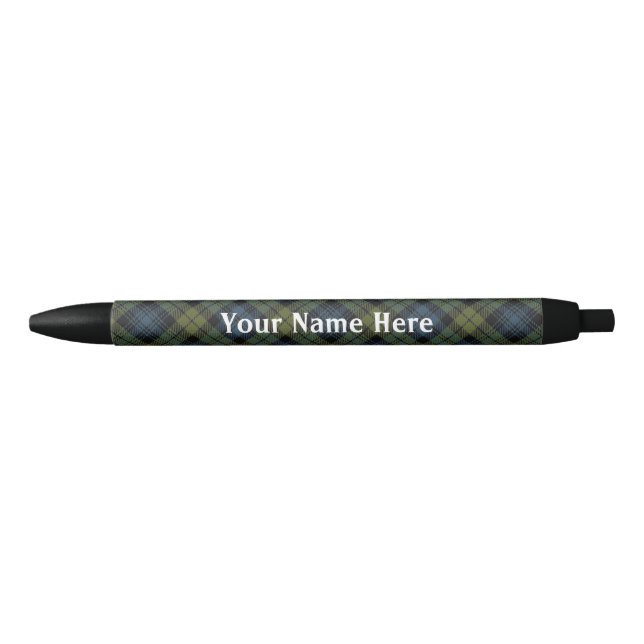 Scotland Forever Campbell Tartan Black Ink Pen (Front)