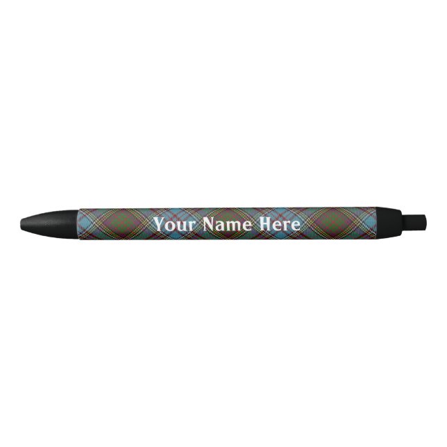 Scotland Forever Clan Anderson Tartan Black Ink Pen (Front)