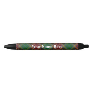 Scotland Forever Clan Baxter Tartan Black Ink Pen
