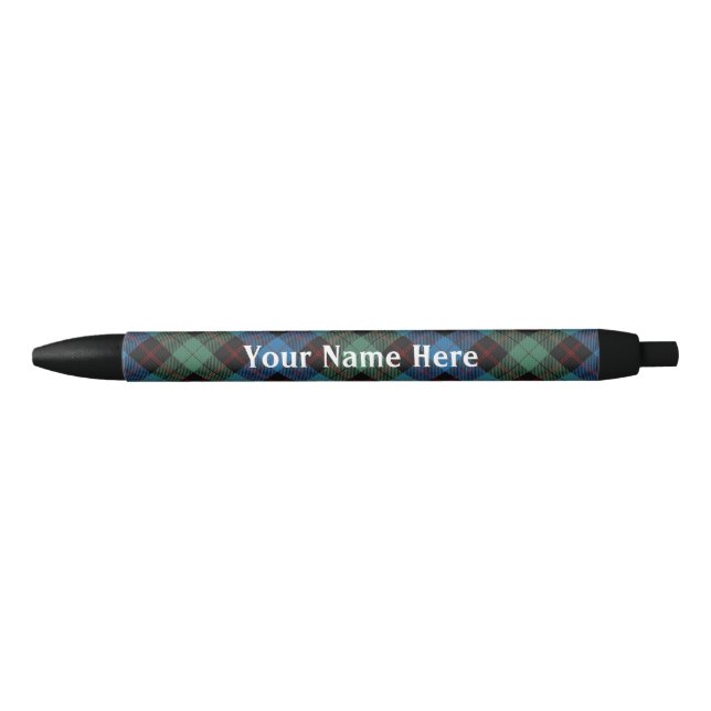 Scotland Forever Clan Guthrie Tartan Black Ink Pen (Front)