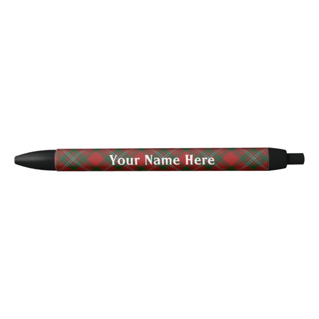 Scotland Forever Clan MacGregor Gregor Tartan Black Ink Pen (Front)