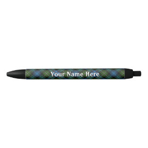 Scotland Forever Clan MacKenzie Tartan Black Ink Pen
