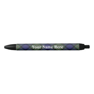 Scotland Forever Clan MacLaren Tartan Black Ink Pen