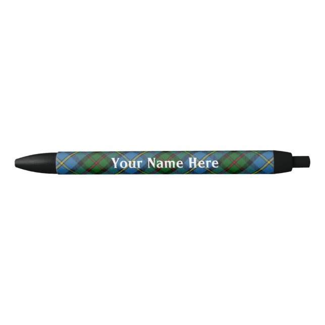 Scotland Forever Clan MacLeod of Harris Tartan Black Ink Pen (Front)