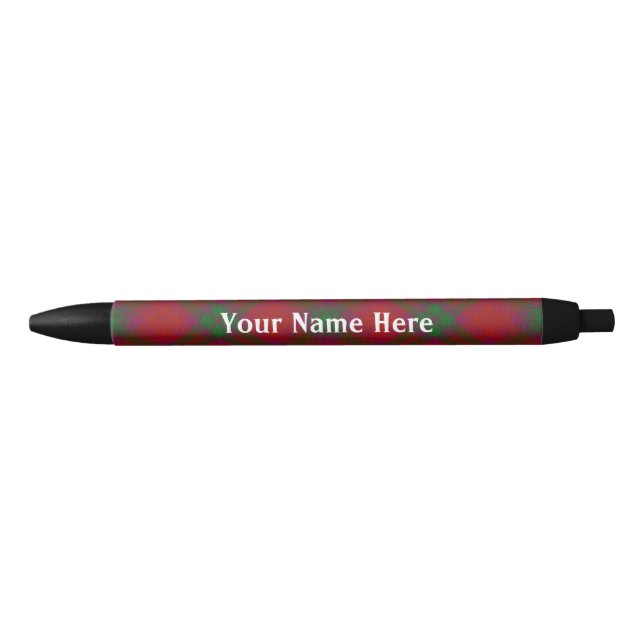 Scotland Forever Clan MacNab Tartan Black Ink Pen (Front)