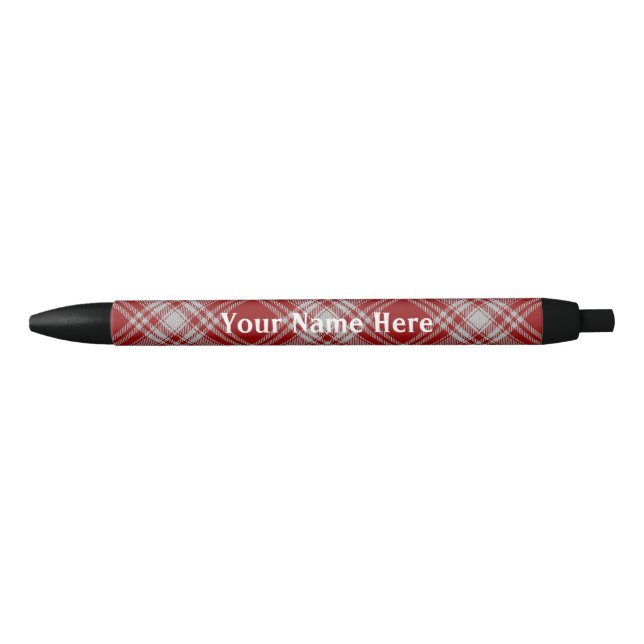 Scotland Forever Clan Menzies Tartan Black Ink Pen (Front)