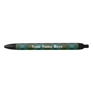 Scotland Forever Clan Ross Hunting Tartan Black Ink Pen
