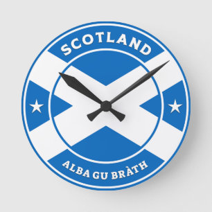 Scotland Forever Round Clock